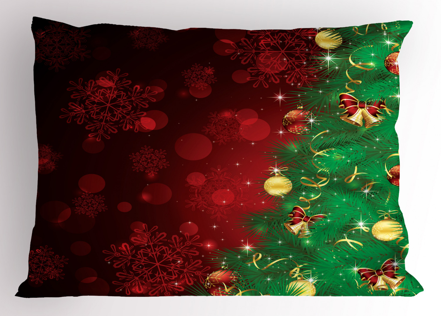 Festive Christmas Pillow Sham Decorative Pillowcase 3 Sizes for Bedroom Decor 