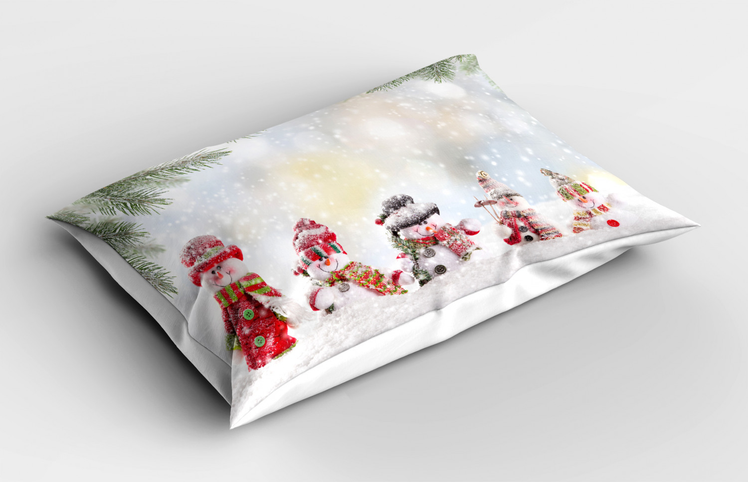 Christmas Elements Pillow Sham Decorative Pillowcase 3 Sizes Bedroom