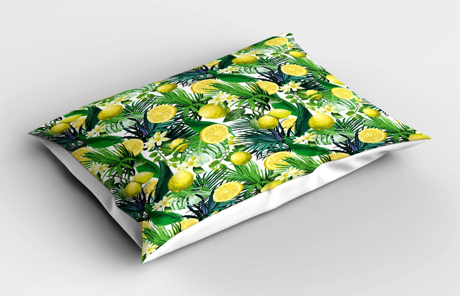 lemon print pillow