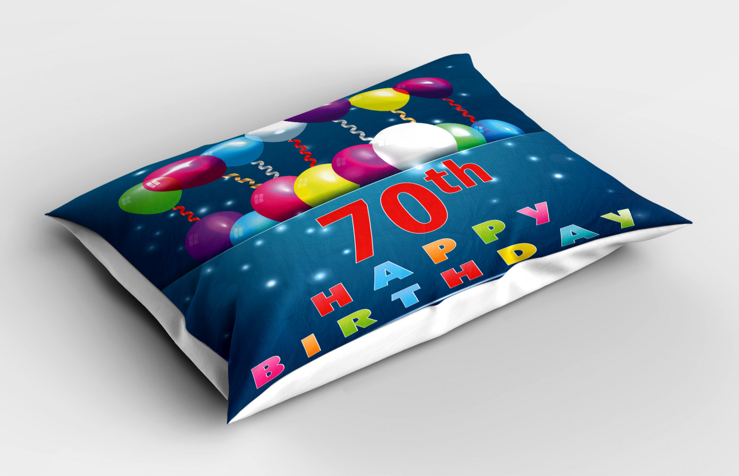 70th Birthday Pillow Sham Decorative Pillowcase 3 Sizes Bedroom Decor