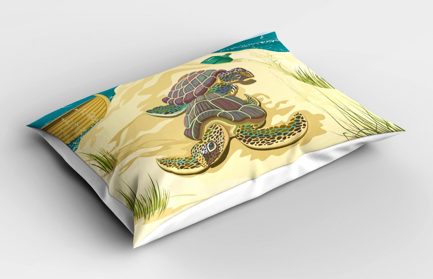Turtle Pillow Sham Decorative Pillowcase 3 Sizes Bedroom Decor Ambesonne