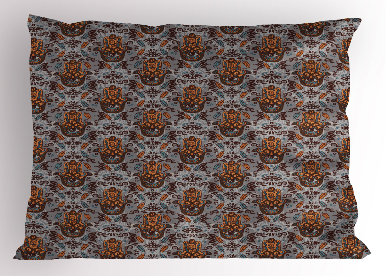 Evil Eye Pillow Sham Decorative Pillowcase 3 Sizes Bedroom Decor Ambesonne - Picture 7 of 50
