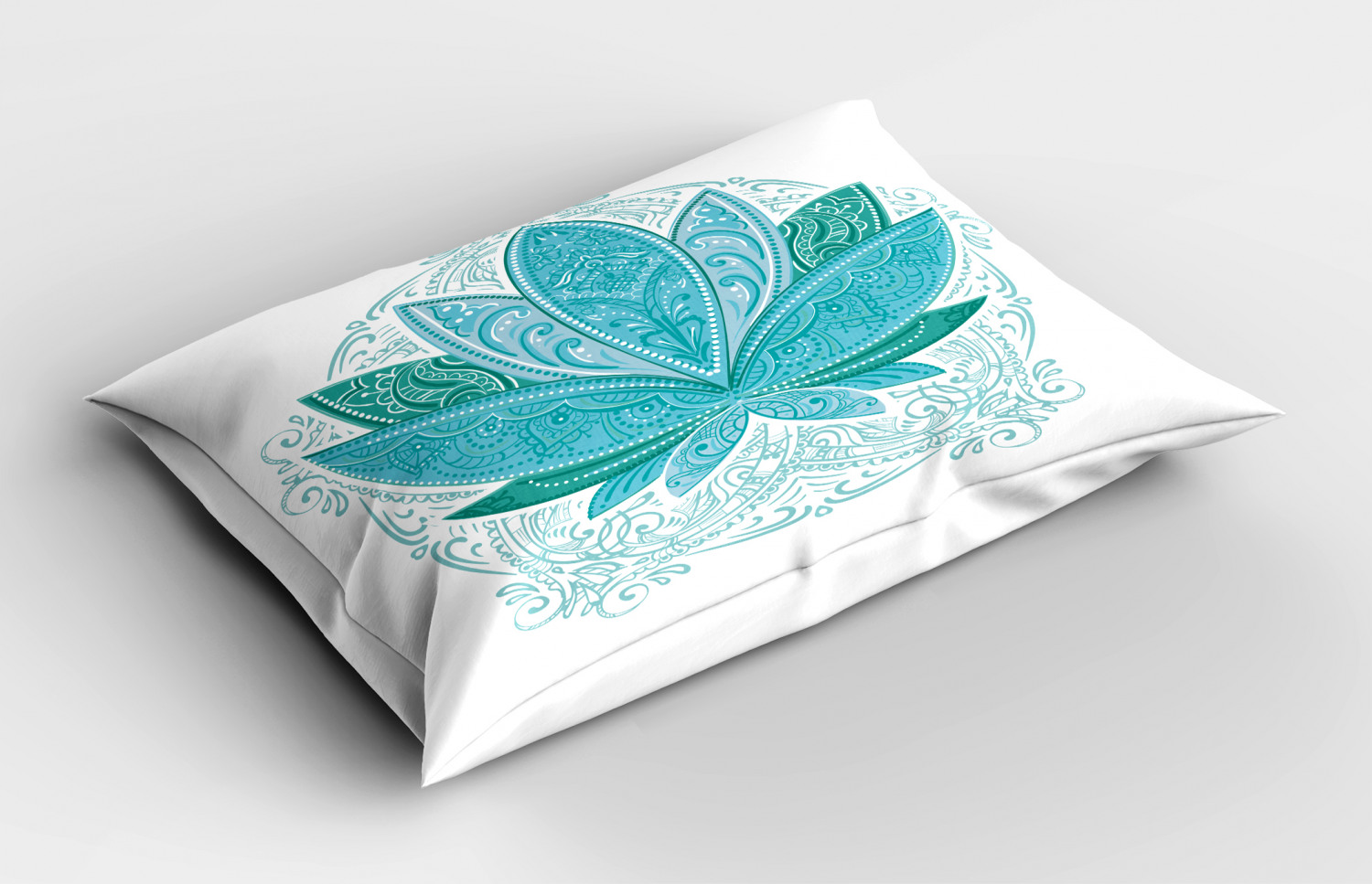 Lotus Flower Pillow Sham Decorative Pillowcase 3 Sizes Bedroom Decor