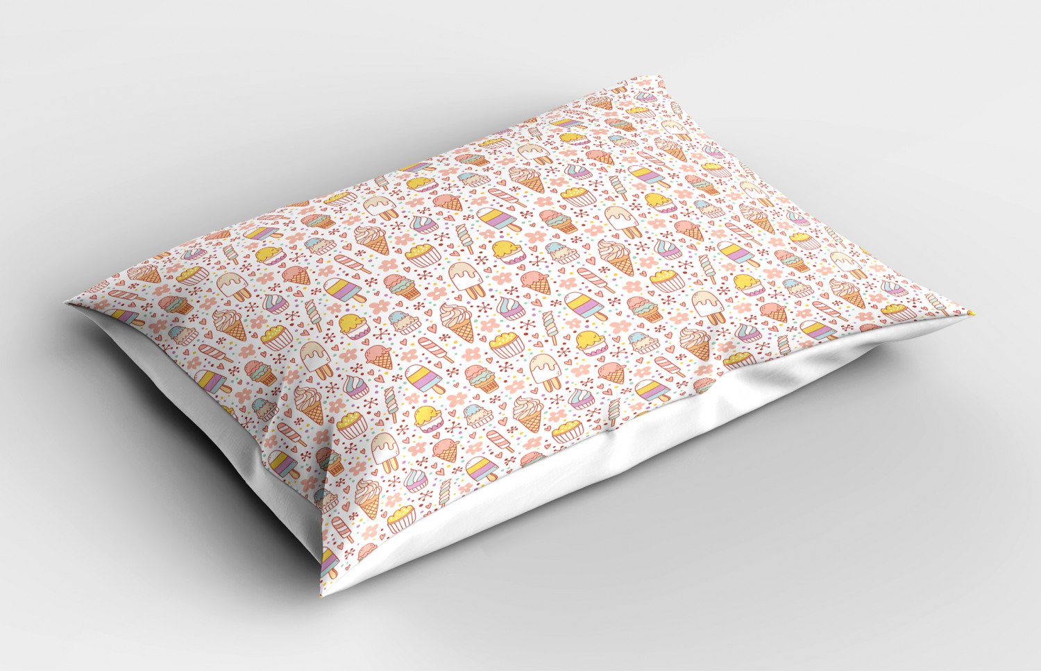 Details about   Ice Cream Pillow Sham Decorative Pillowcase 3 Sizes for Bedroom Decor 