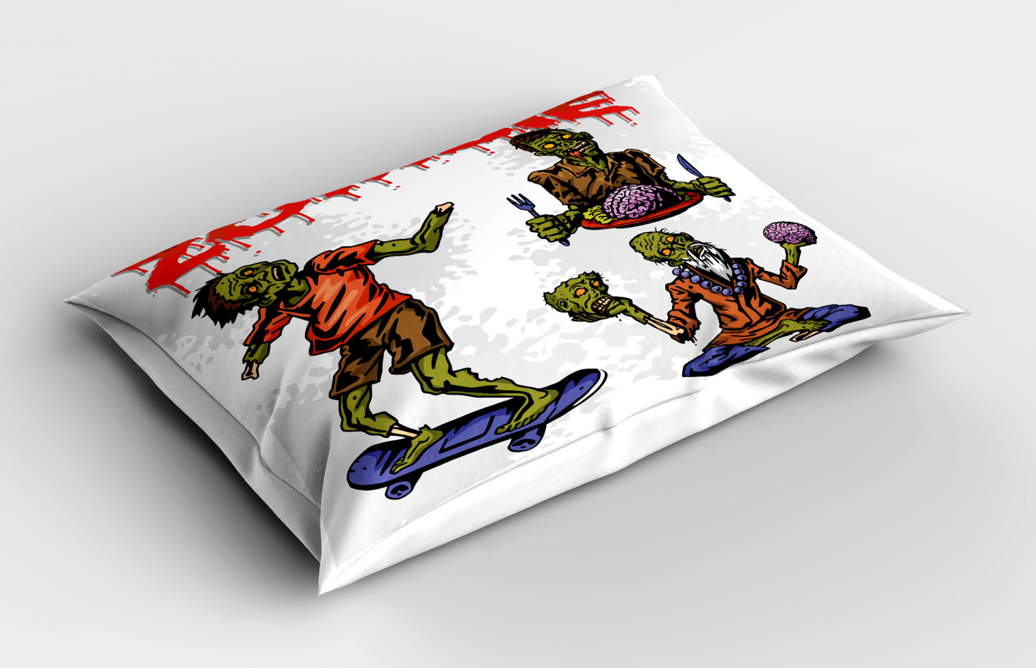 Zombie Pillow Sham Decorative Pillowcase 3 Sizes Bedroom Decor