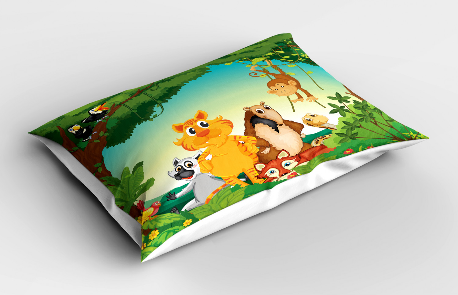 Zoo Pillow Sham Decorative Pillowcase 3 Sizes Bedroom Decor Ambesonne eBay