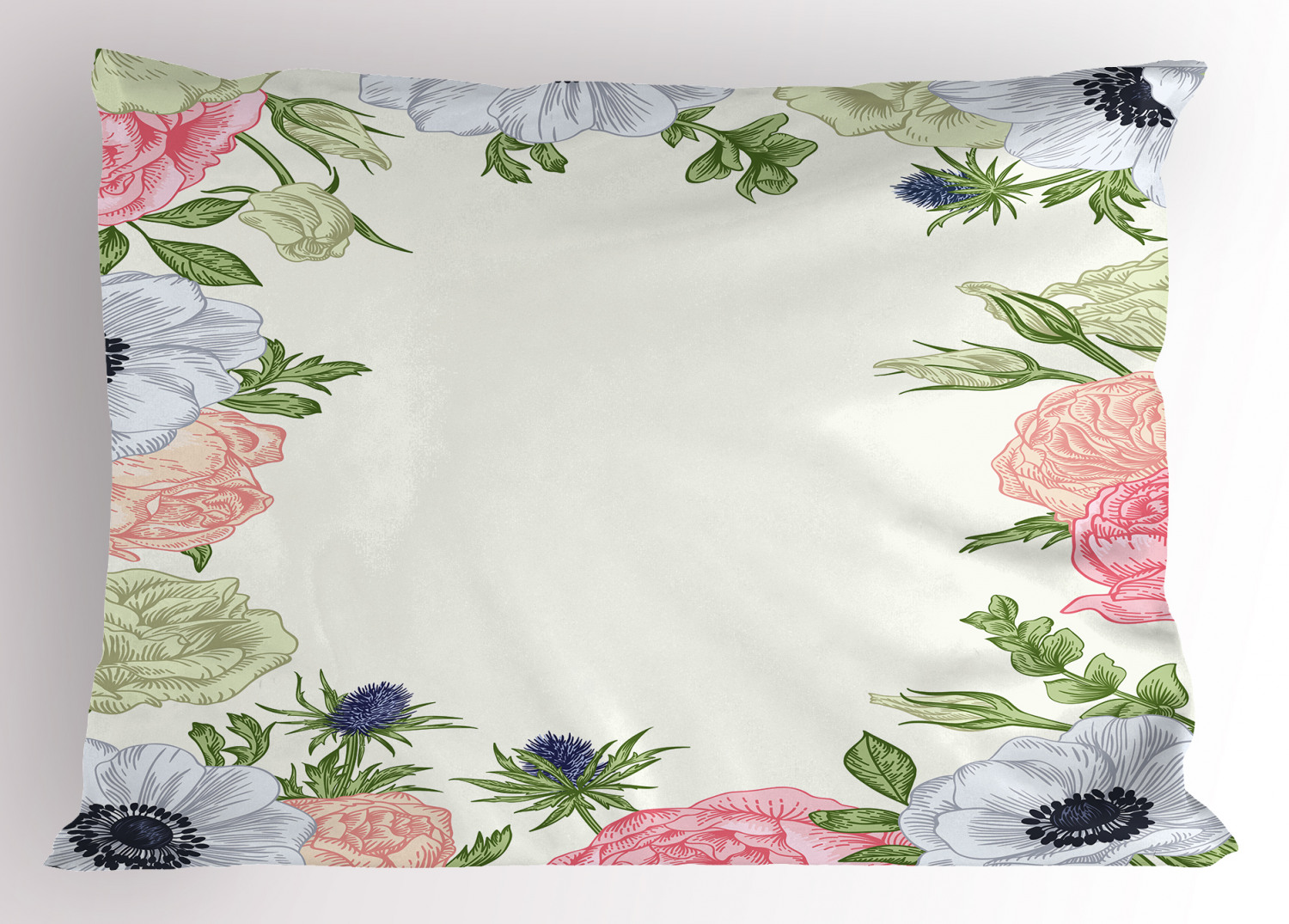 Details about   Anemone Flower Pillow Sham Decorative Pillowcase 3 Sizes Bedroom Decor Ambesonne 