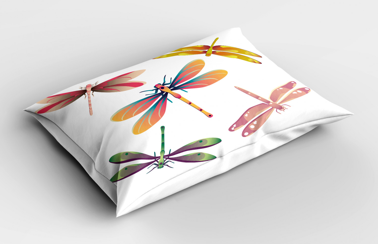 Flying Dragonfly Pillow Sham Decorative Pillowcase 3 Sizes Bedroom