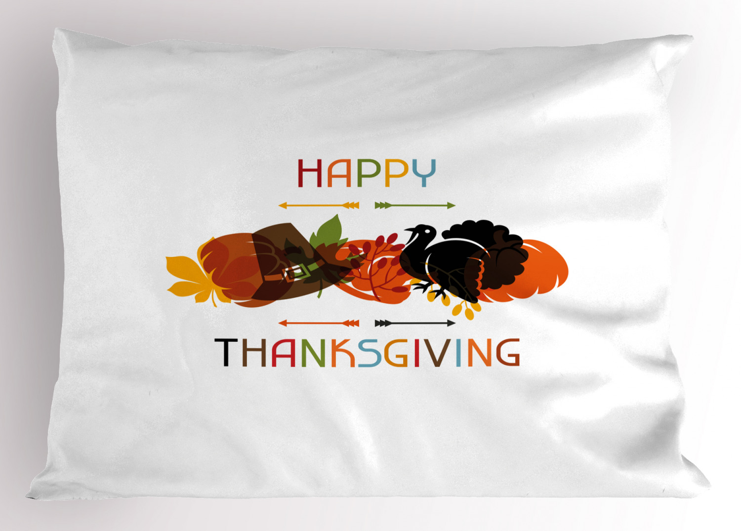 Thanksgiving Pillow Sham Decorative Pillowcase 3 Sizes for Bedroom Decor - Picture 33 of 38