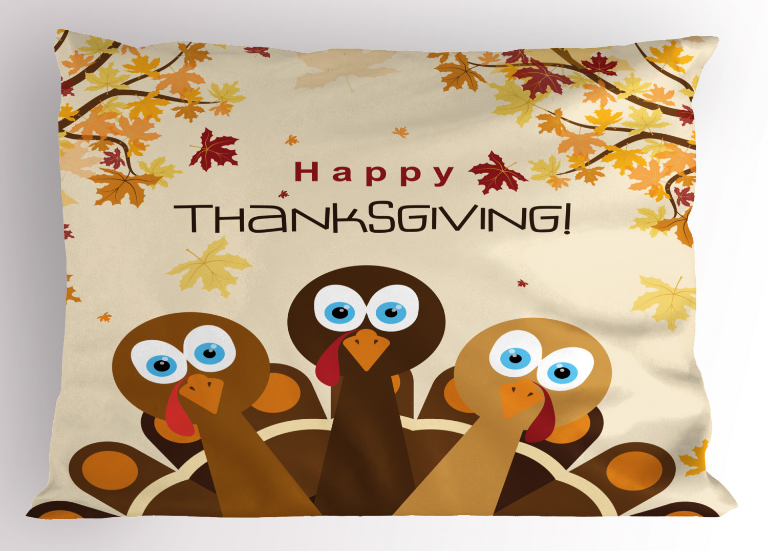 Thanksgiving Pillow Sham Decorative Pillowcase 3 Sizes for Bedroom Decor - Picture 29 of 38