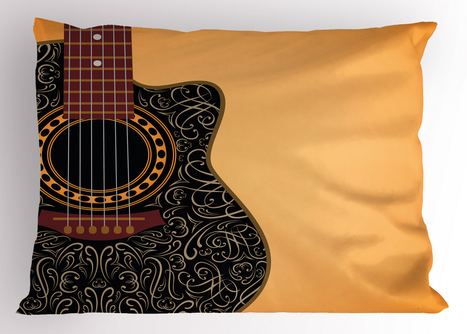 Rock Guitar Pillow Sham Decorative Pillowcase 3 Sizes Bedroom Decor Ambesonne 