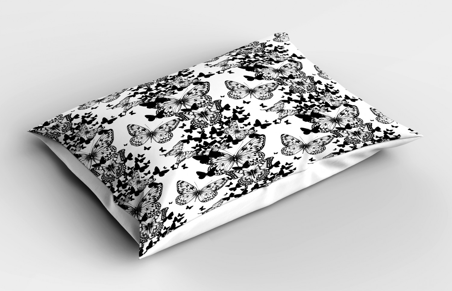 Black and White Pillow Sham Decorative Pillowcase 3 Sizes for Bedroom