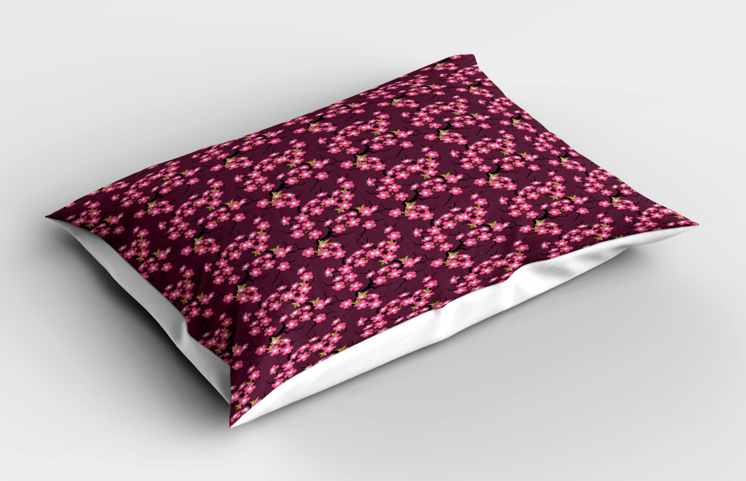 Cherry Blossom Pillow Sham Decorative Pillowcase 3 Sizes For Bedroom 