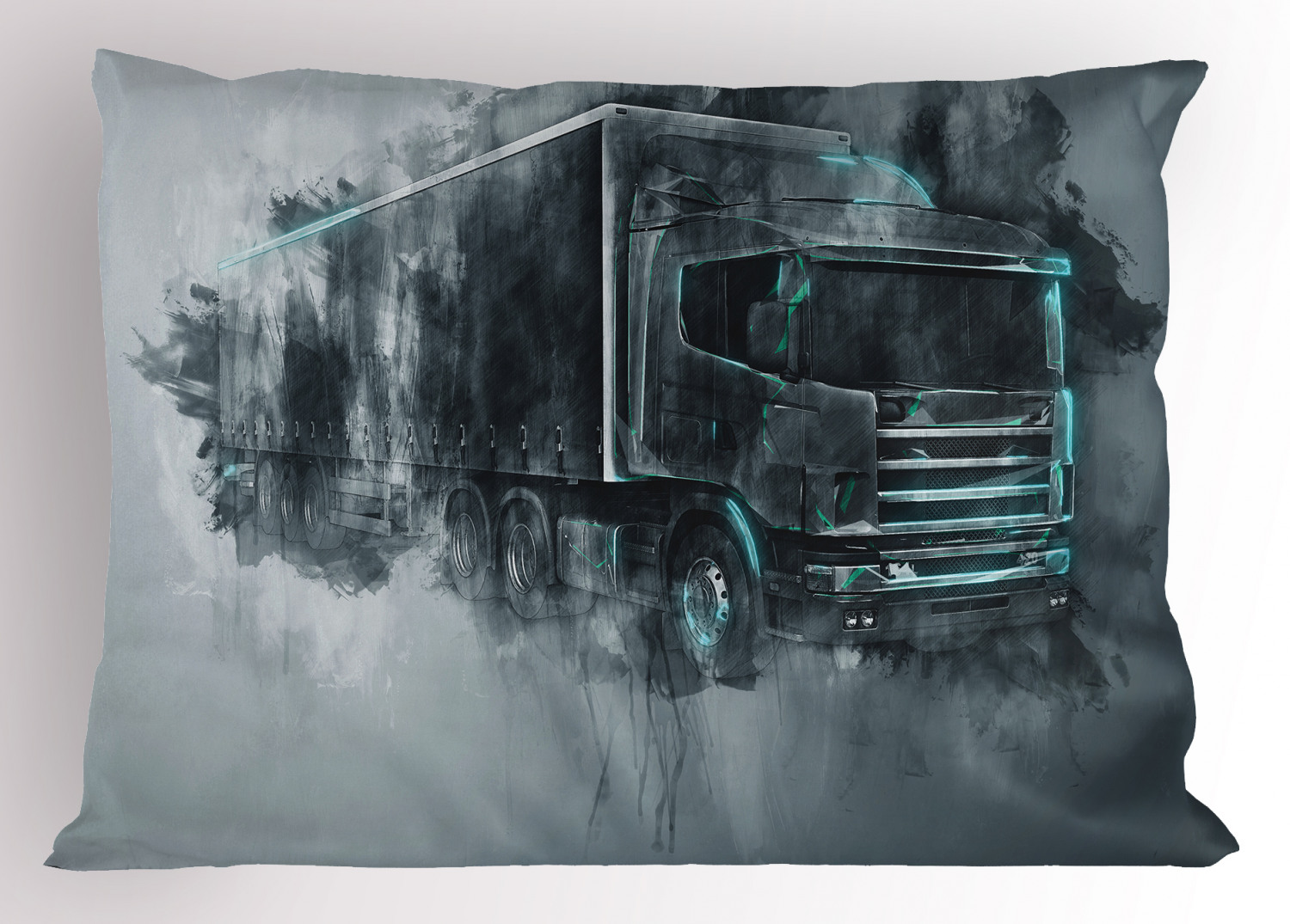 Details about   Truck Pillow Sham Decorative Pillowcase 3 Sizes Available for Bedroom Decor 
