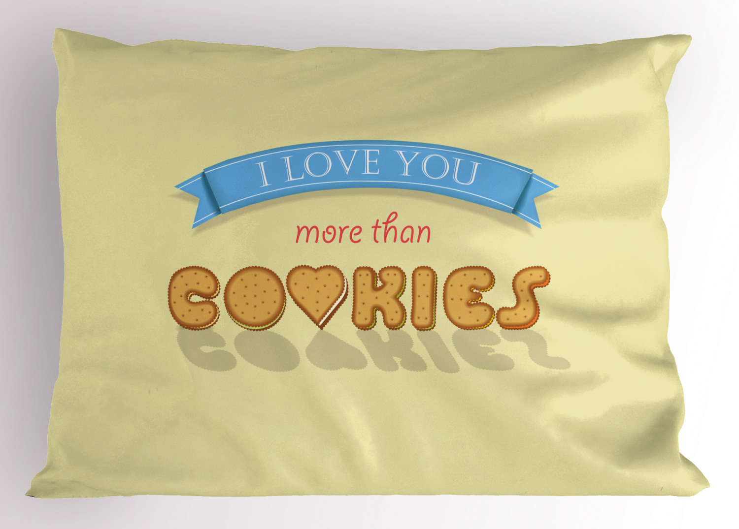 I Love You More Pillow Sham Decorative Pillowcase 3 Sizes for Bedroom 