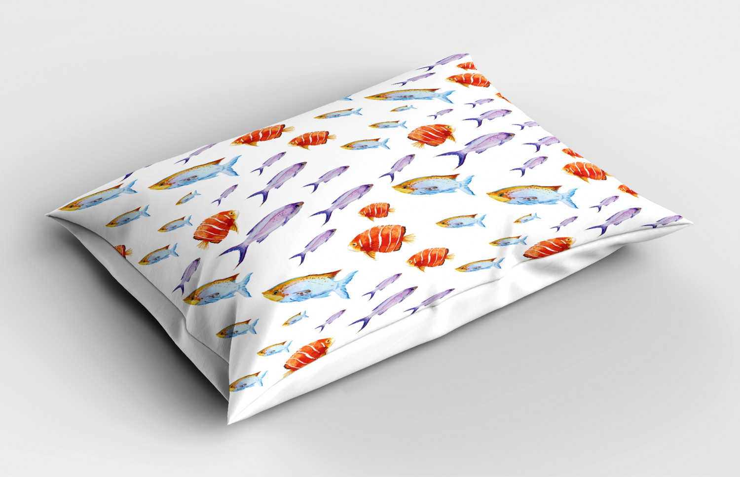 Fish Pillow Sham Decorative Pillowcase 3 Sizes Available for Bedroom