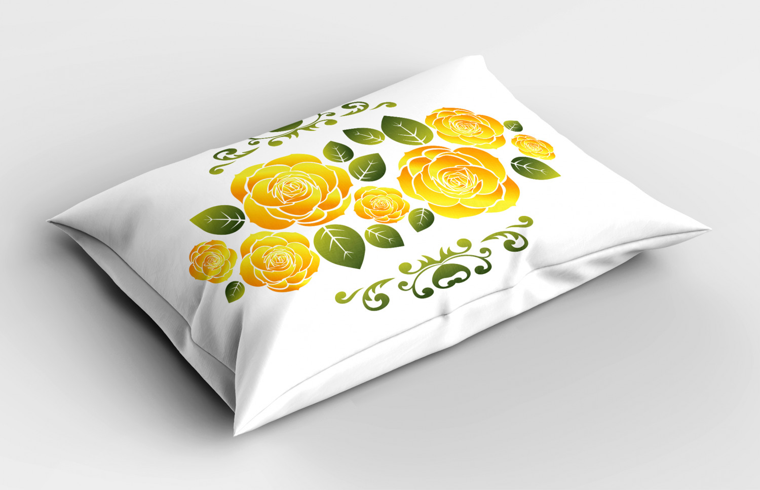 Yellow Pillow Sham Decorative Pillowcase 3 Sizes Available ...