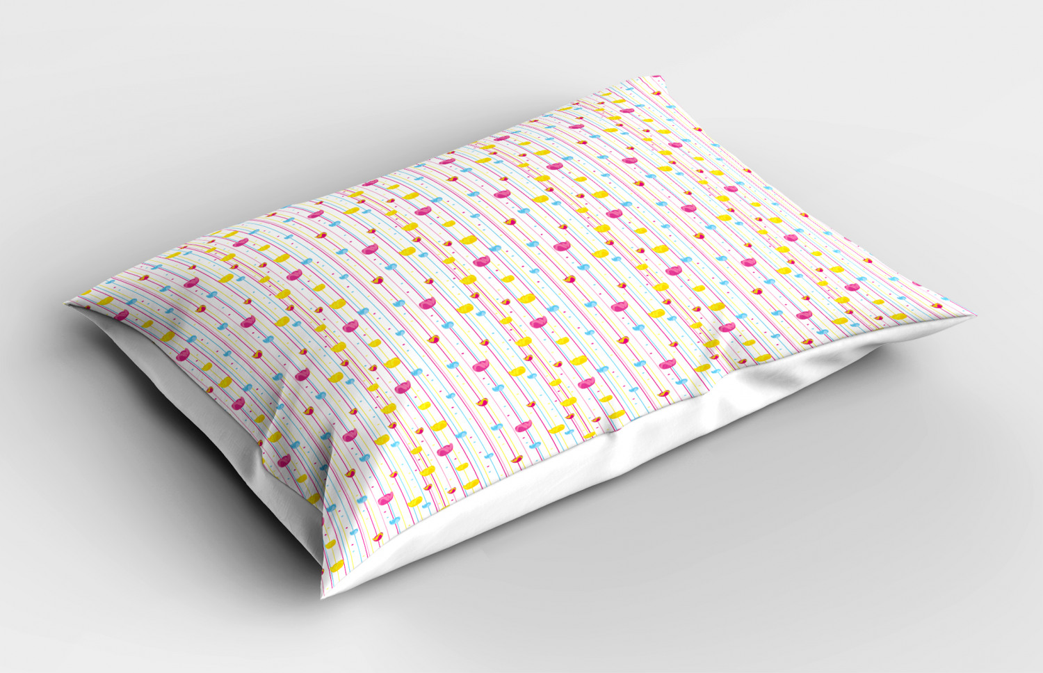 Yellow and Blue Pillow Sham Decorative Pillowcase 3 Sizes for Bedroom Decor - Picture 4 of 10