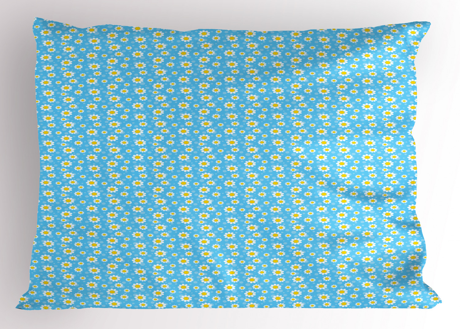 Yellow and Blue Pillow Sham Decorative Pillowcase 3 Sizes for Bedroom Decor - Picture 9 of 10