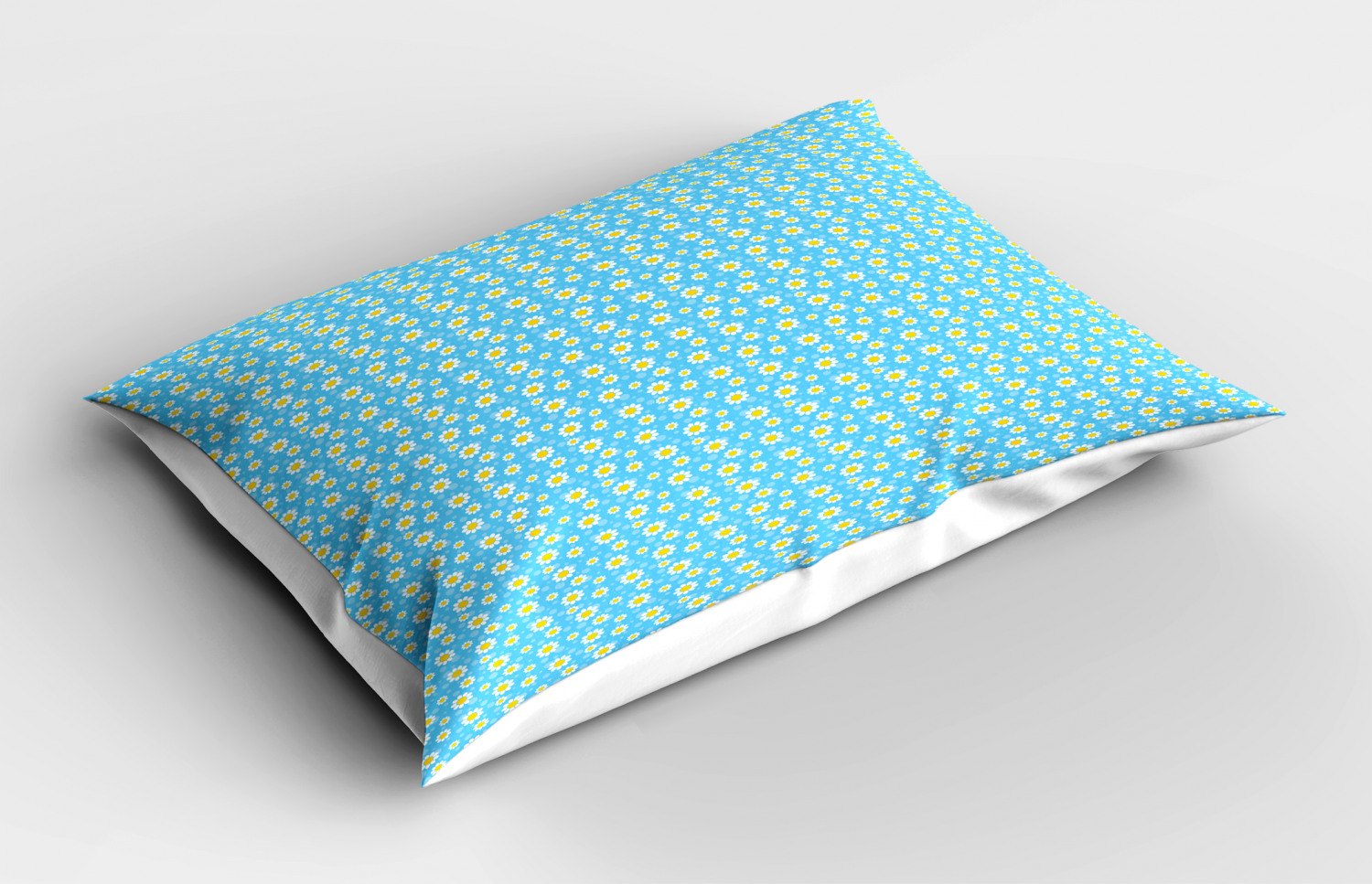 Yellow and Blue Pillow Sham Decorative Pillowcase 3 Sizes for Bedroom Decor - Picture 10 of 10