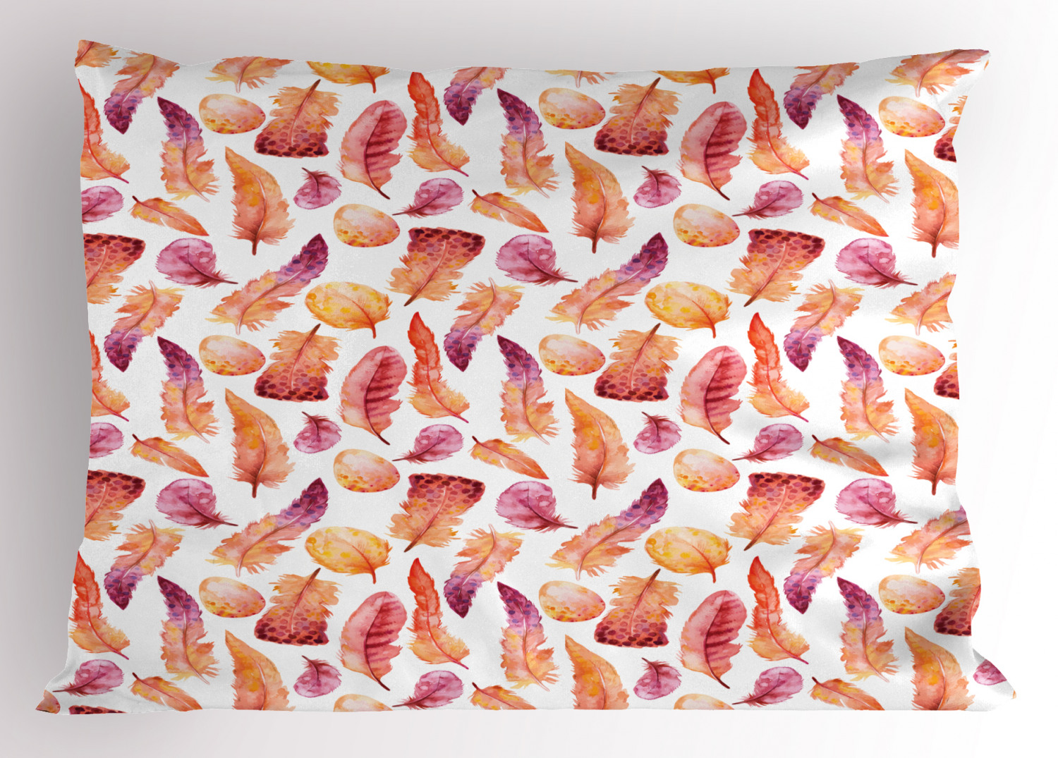 Feather Pillow Sham Decorative Pillowcase 3 Sizes for Bedroom Decor - Picture 13 of 44