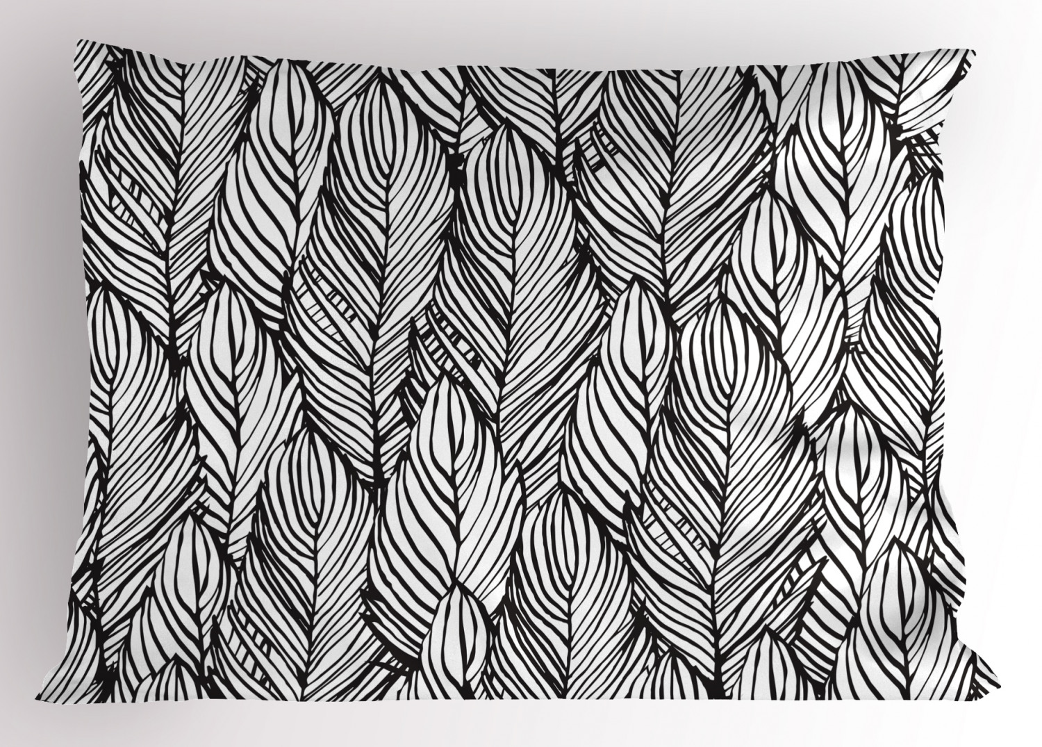 Feather Pillow Sham Decorative Pillowcase 3 Sizes for Bedroom Decor - Picture 7 of 44