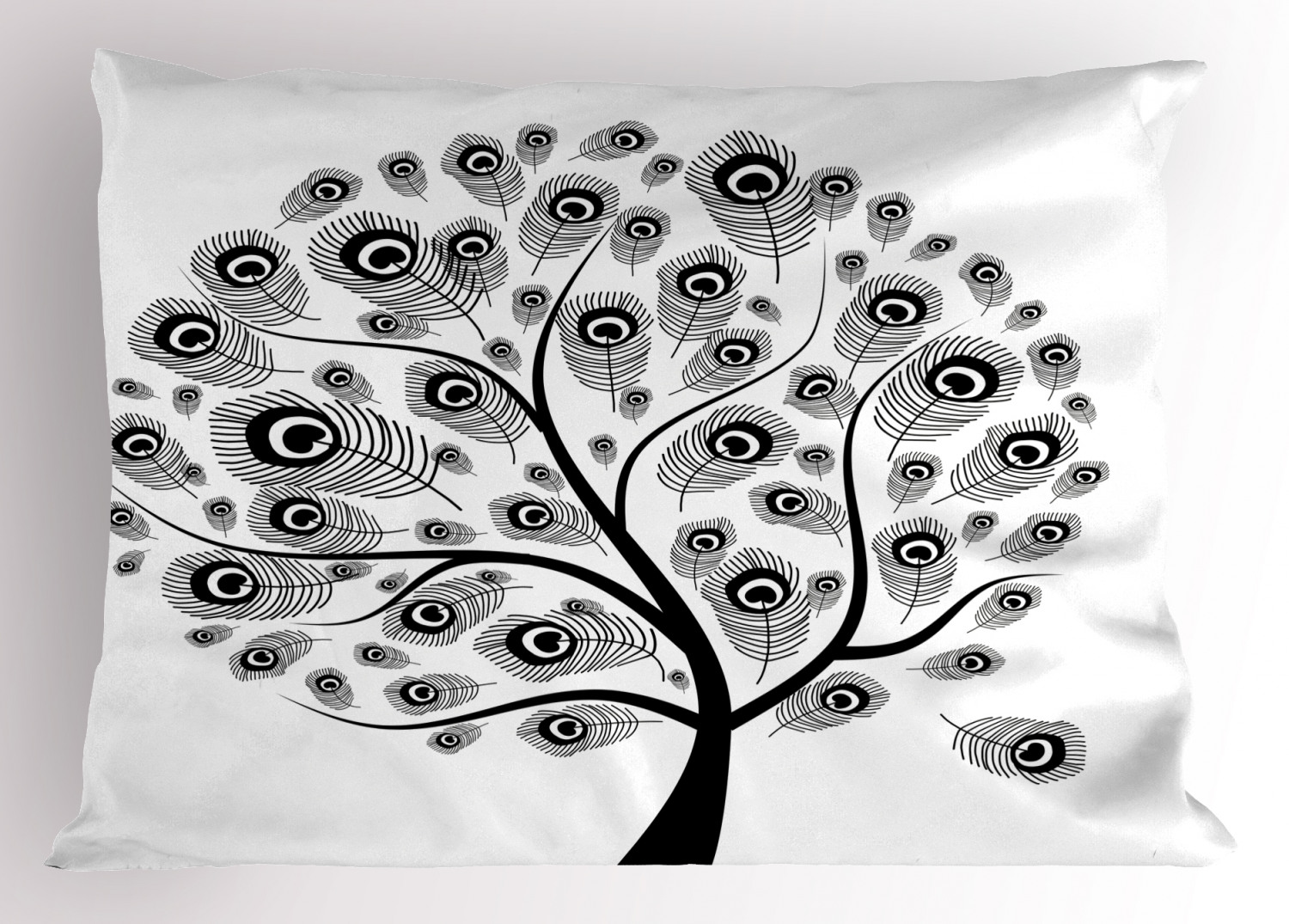 Feather Pillow Sham Decorative Pillowcase 3 Sizes for Bedroom Decor - Picture 37 of 44