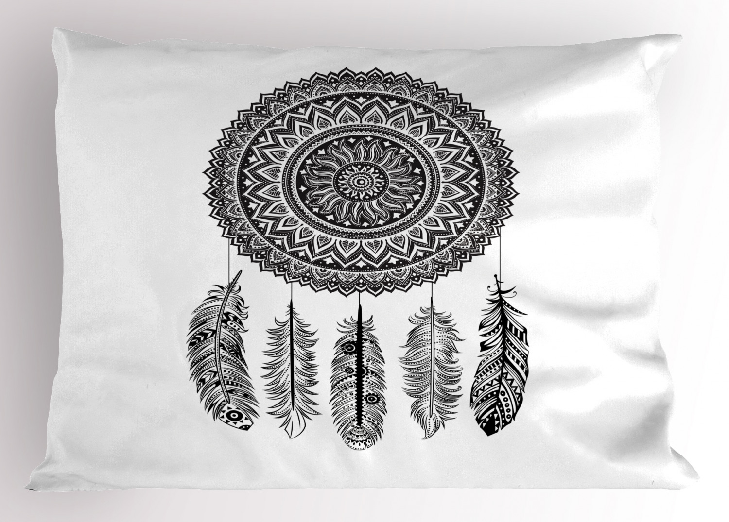 Feather Pillow Sham Decorative Pillowcase 3 Sizes for Bedroom Decor - Picture 17 of 44