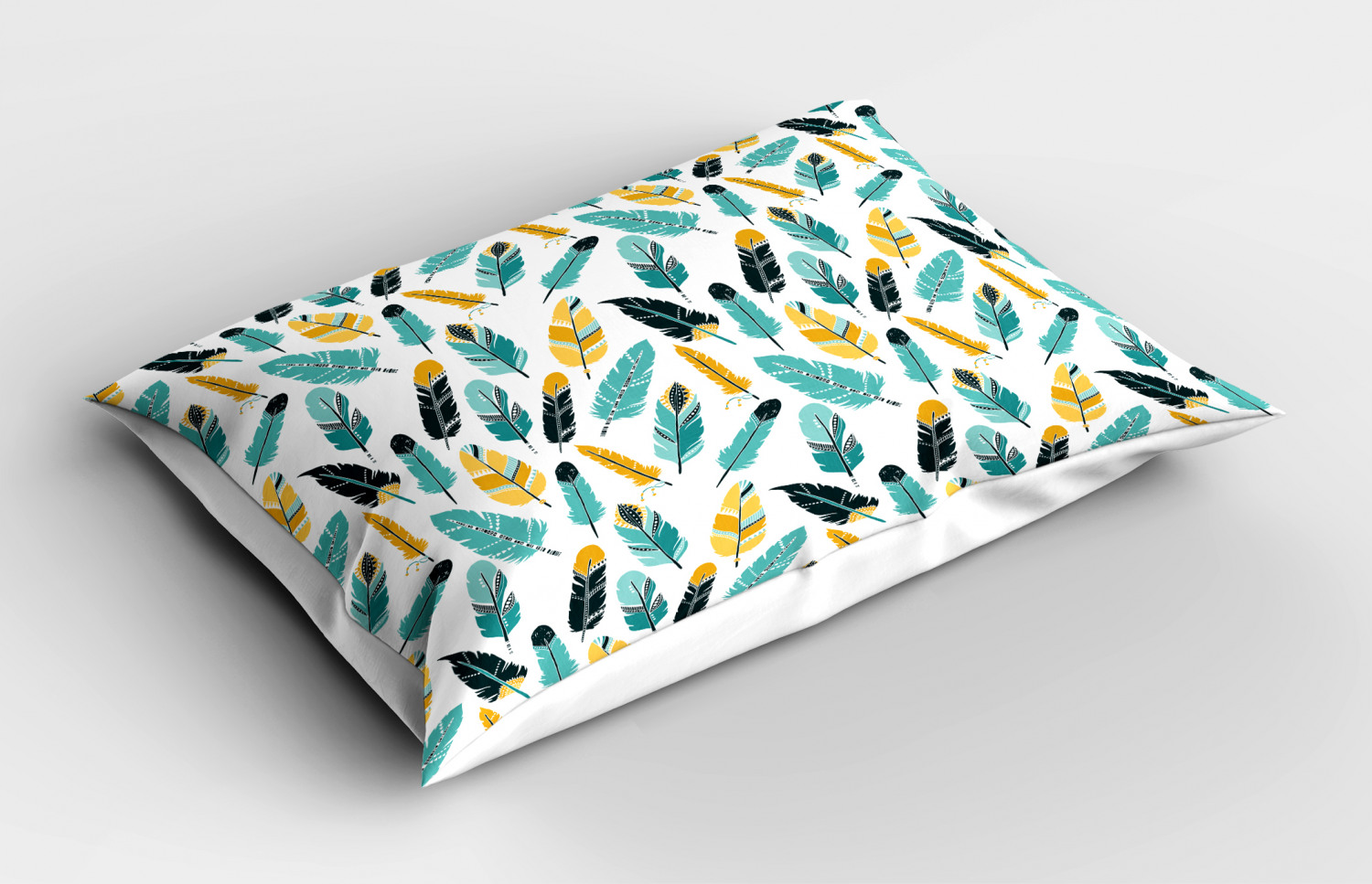Feather Pillow Sham Decorative Pillowcase 3 Sizes for Bedroom Decor - Picture 32 of 44