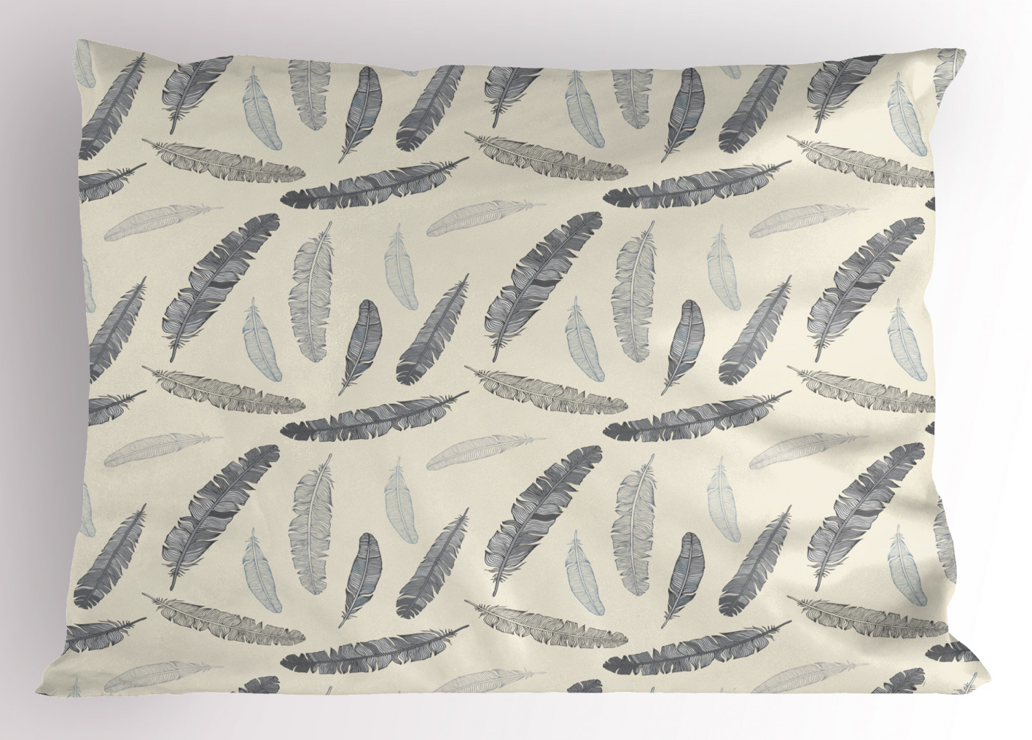 Feather Pillow Sham Decorative Pillowcase 3 Sizes for Bedroom Decor - Picture 15 of 44