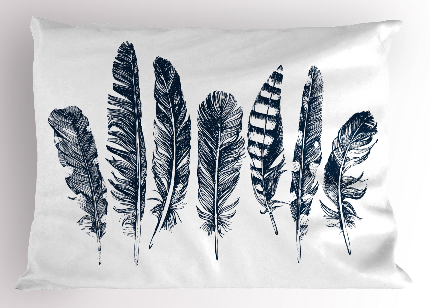 Feather Pillow Sham Decorative Pillowcase 3 Sizes for Bedroom Decor - Picture 25 of 44