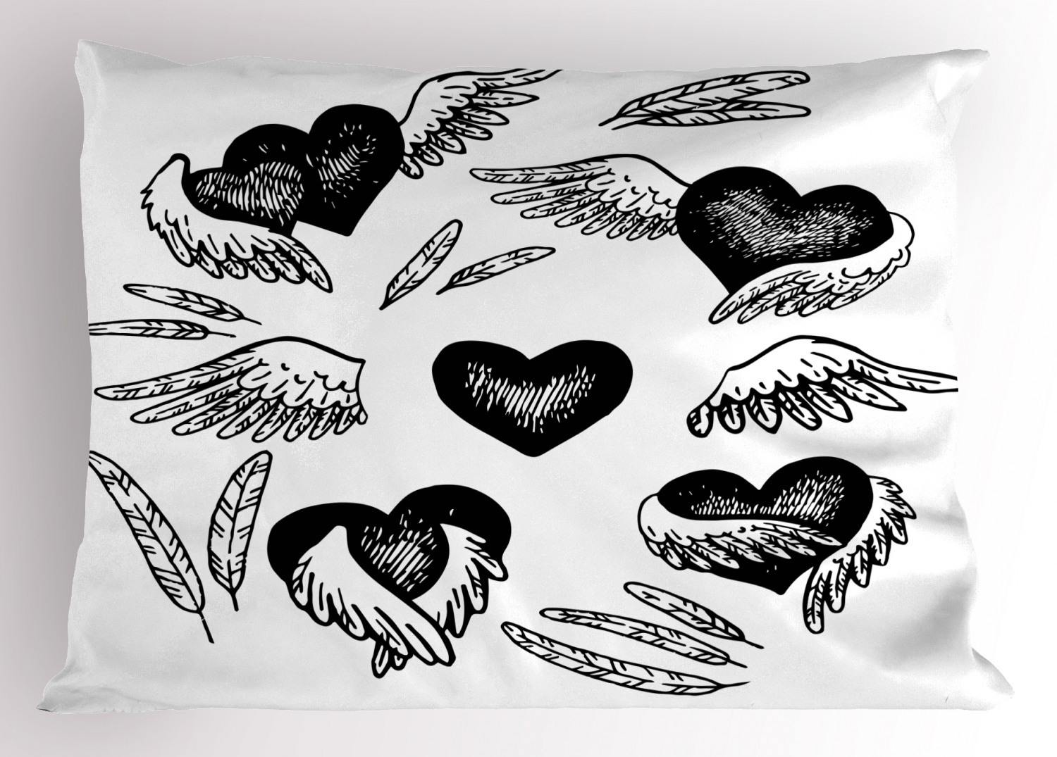 Feather Pillow Sham Decorative Pillowcase 3 Sizes for Bedroom Decor - Picture 19 of 44