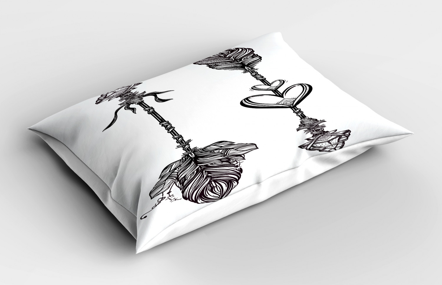 Feather Pillow Sham Decorative Pillowcase 3 Sizes for Bedroom Decor - Picture 34 of 44
