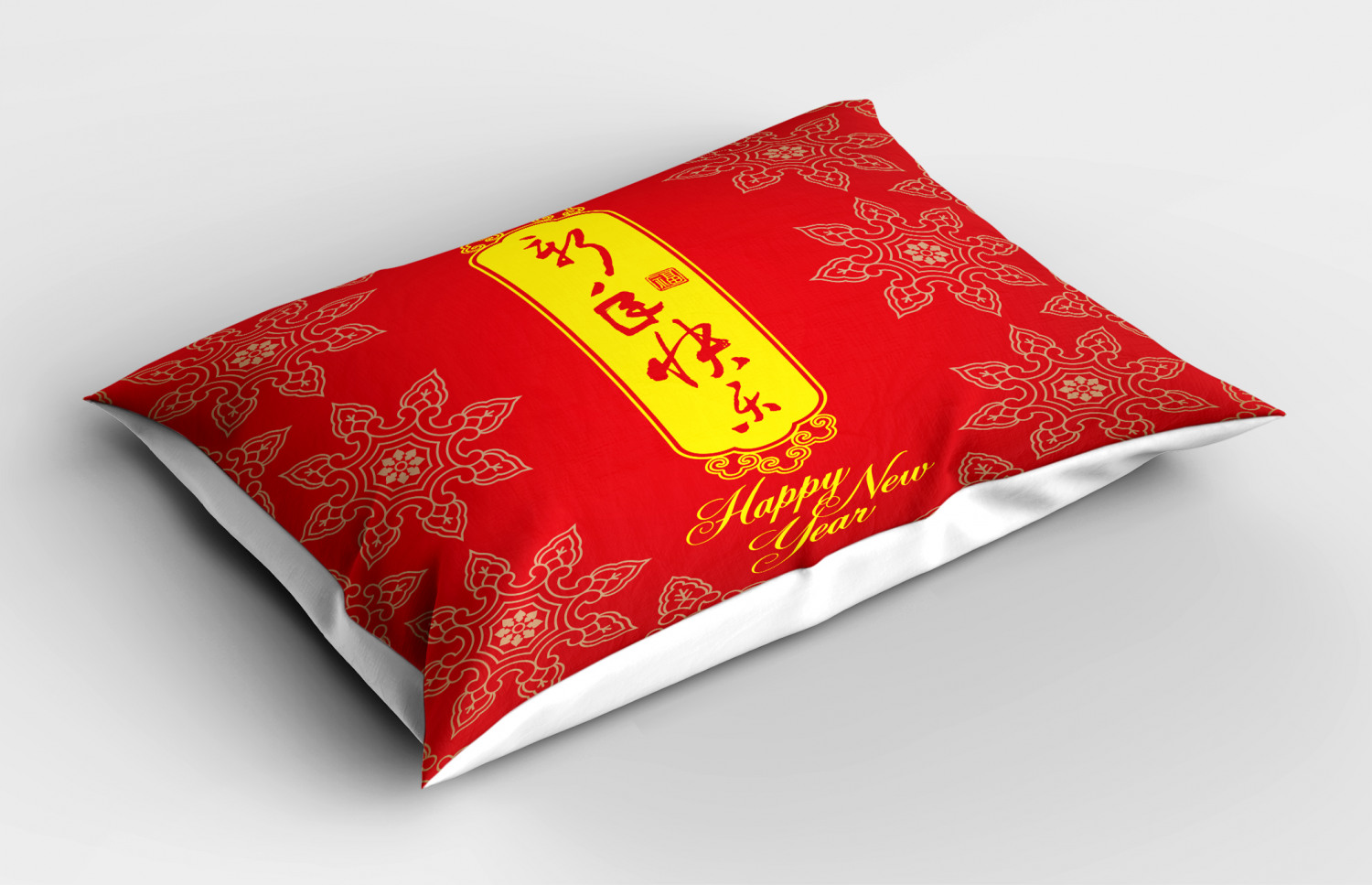 Chinese New Year Pillow Sham Decorative Pillowcase 3 Sizes for Bedroom