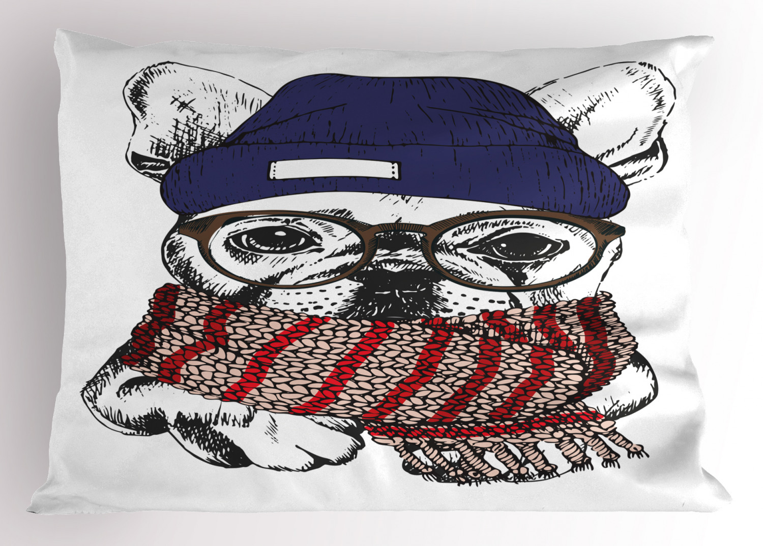 Details about   Bulldog Pillow Sham Decorative Pillowcase 3 Sizes for Bedroom Decor 