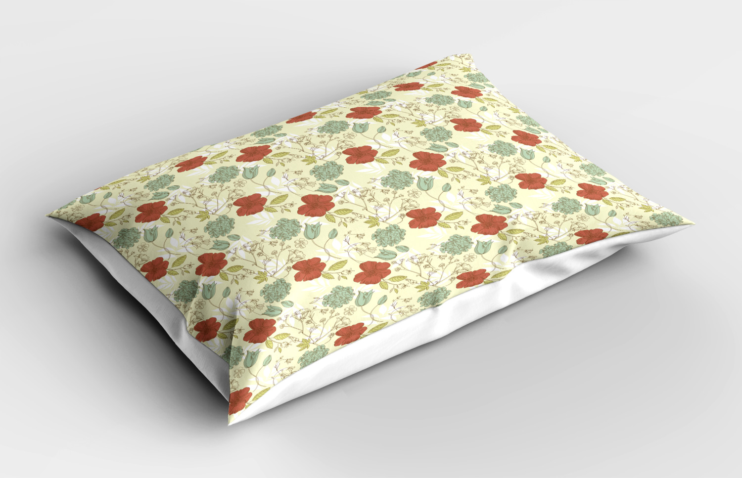Flowers in Bloom Pillow Sham Decorative Pillowcase 3 Sizes Bedroom Decoration