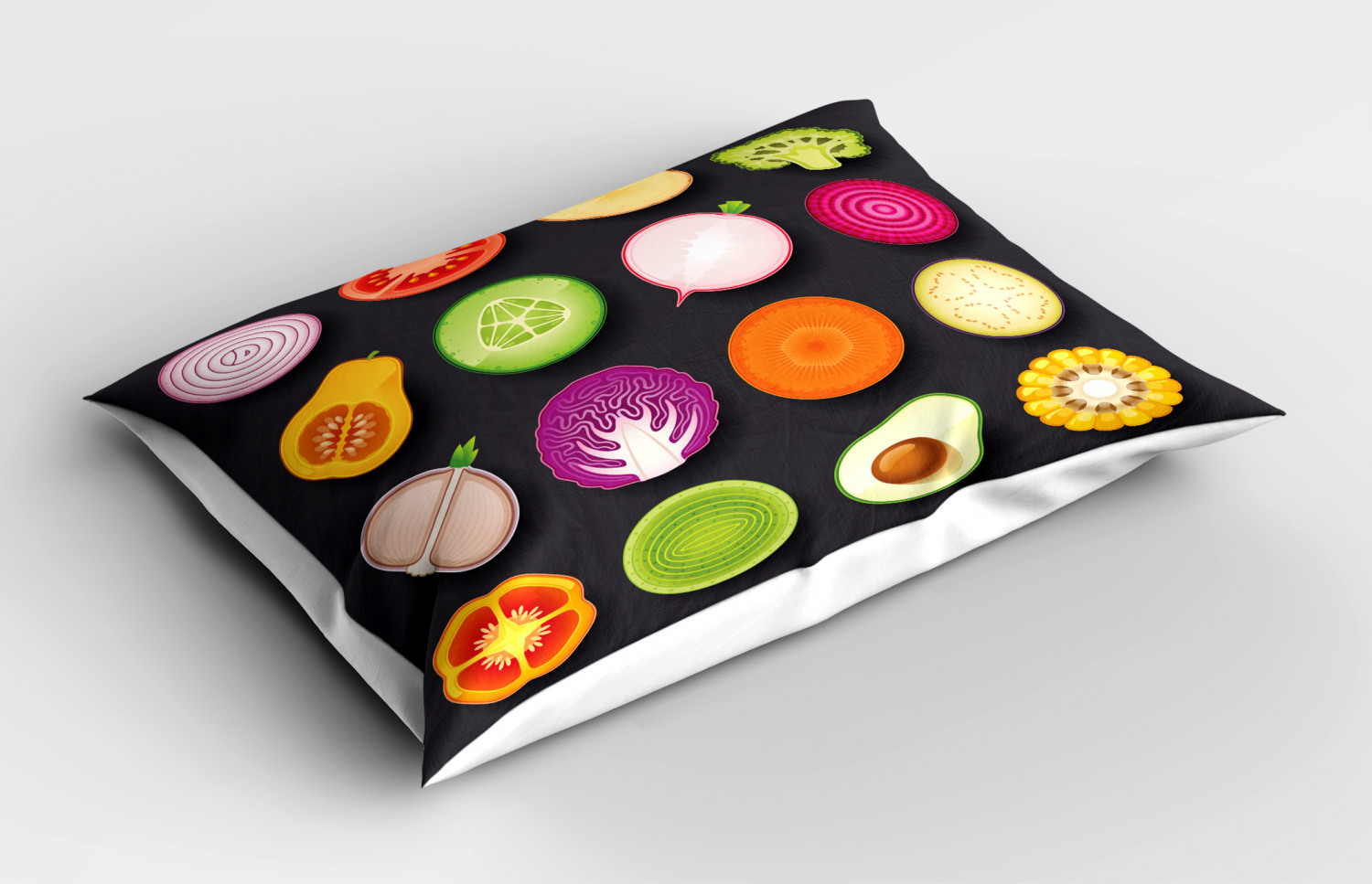 Vegetable Pillow Sham Decorative Pillowcase 3 Sizes for Bedroom Decor