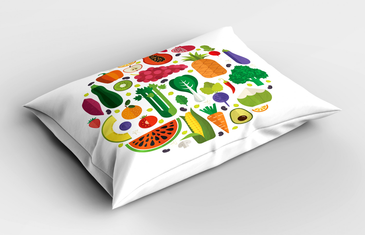 Vegetable Pillow Sham Decorative Pillowcase 3 Sizes for Bedroom Decor