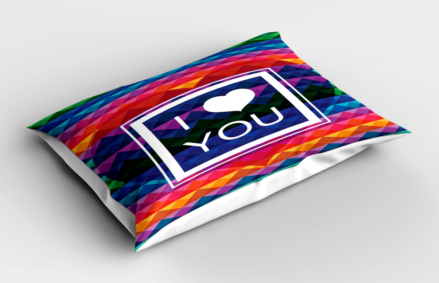 Rainbow Pillow Sham Decorative Pillowcase 3 Sizes Available for Bedroom