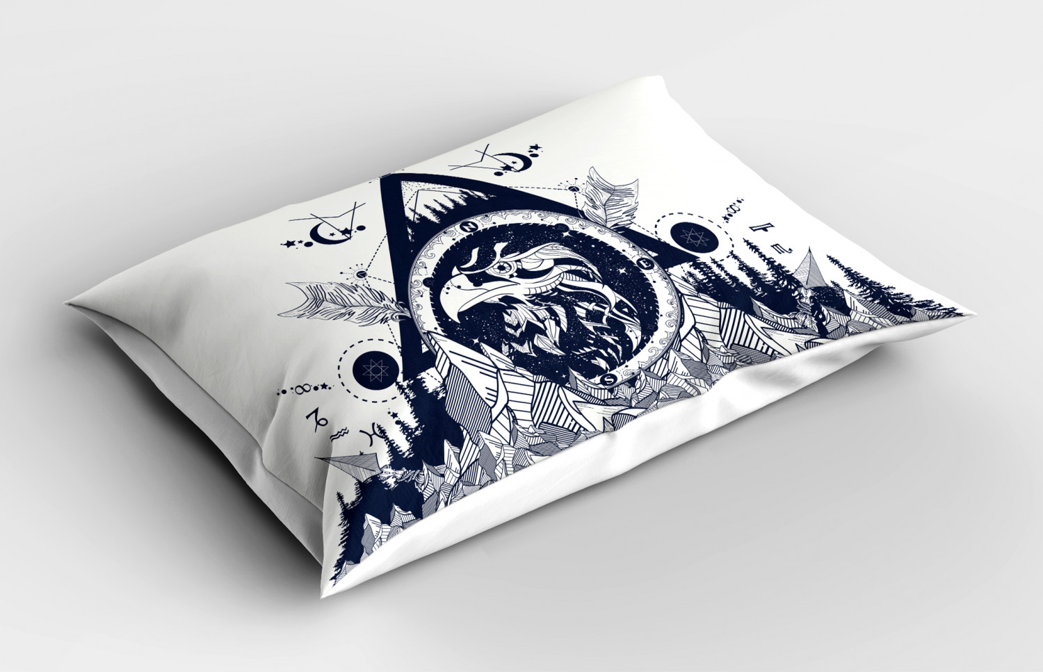 Eagle Pillow Sham Decorative Pillowcase 3 Sizes for Bedroom Decor - Foto 18 di 24
