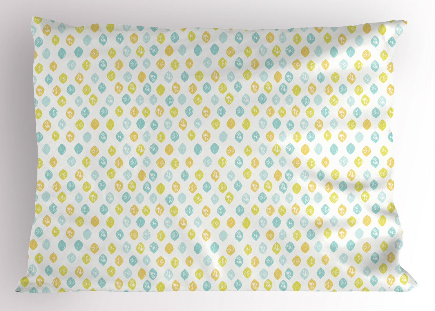 Blue and Yellow Pillow Sham Decorative Pillowcase 3 Sizes Bedroom Decoration