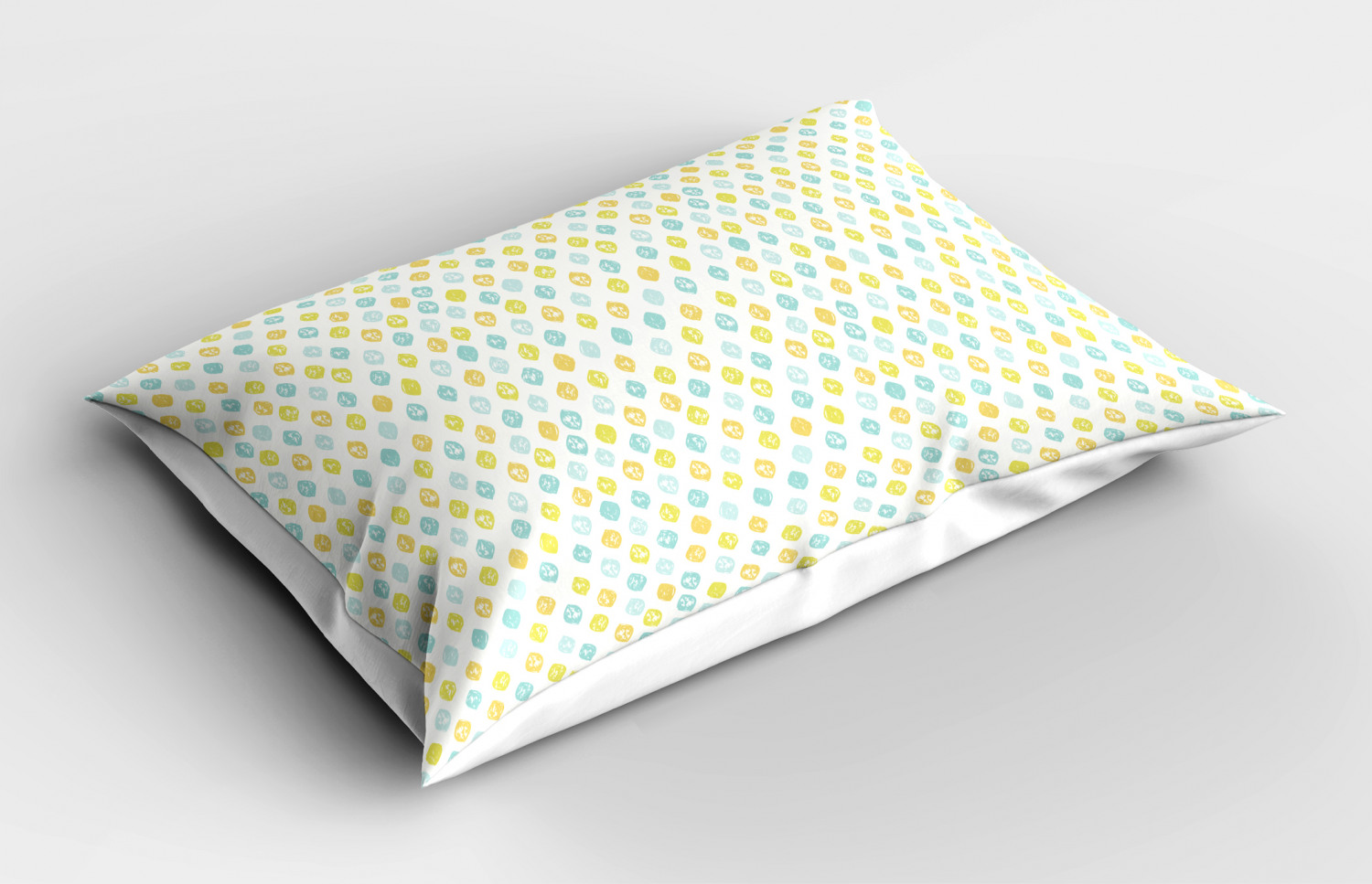 Blue and Yellow Pillow Sham Decorative Pillowcase 3 Sizes Bedroom Decoration