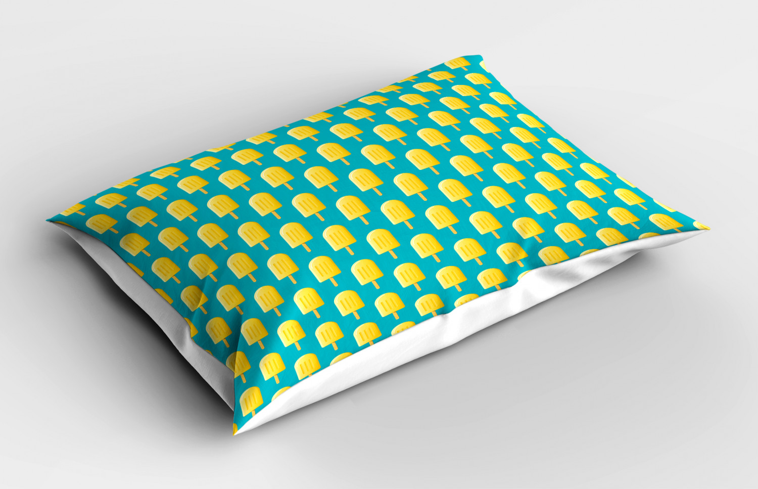 Blue and Yellow Pillow Sham Decorative Pillowcase 3 Sizes ...