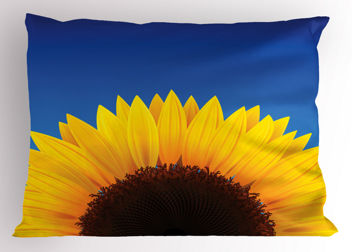 Blue and Yellow Pillow Sham Decorative Pillowcase 3 Sizes Bedroom Decoration