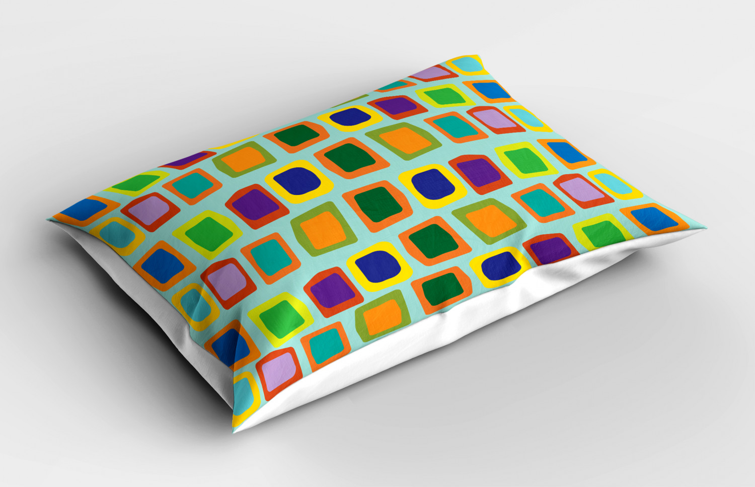 Primary Colors Pillow Sham Decorative Pillowcase 3 Sizes for Bedroom