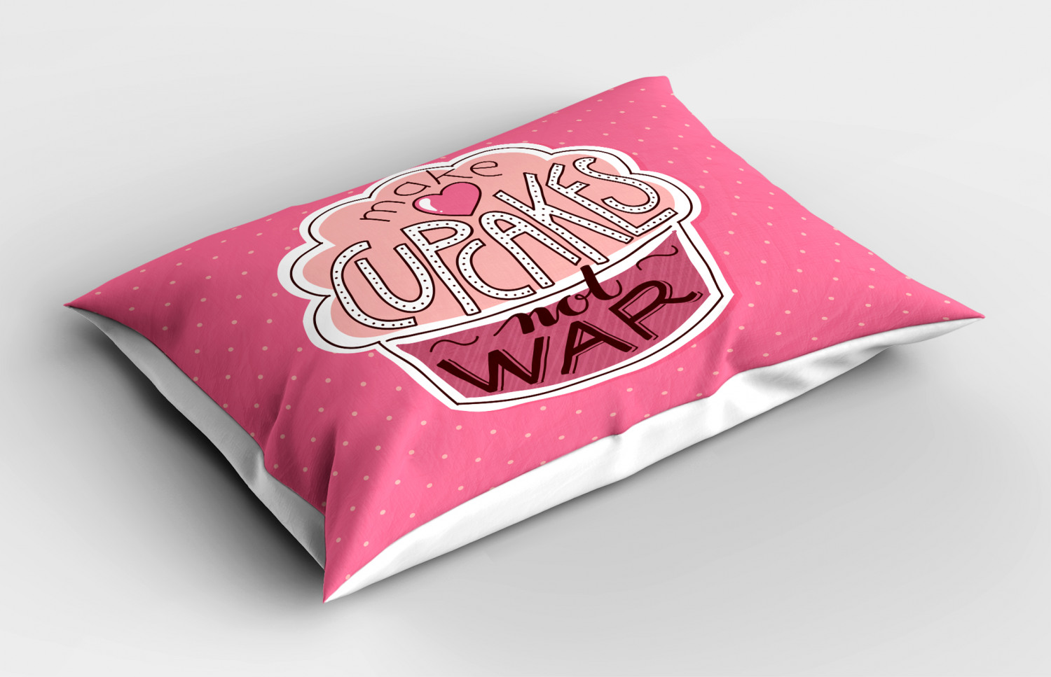 Funny Words Pillow Sham Decorative Pillowcase 3 Sizes for Bedroom Decor