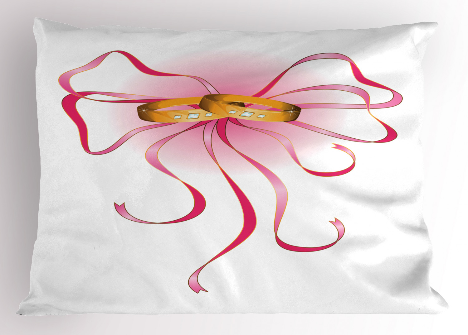 Ambesonne Wedding Pillow Sham Decorative Pillowcase 3 Sizes for Bedroom Decor 
