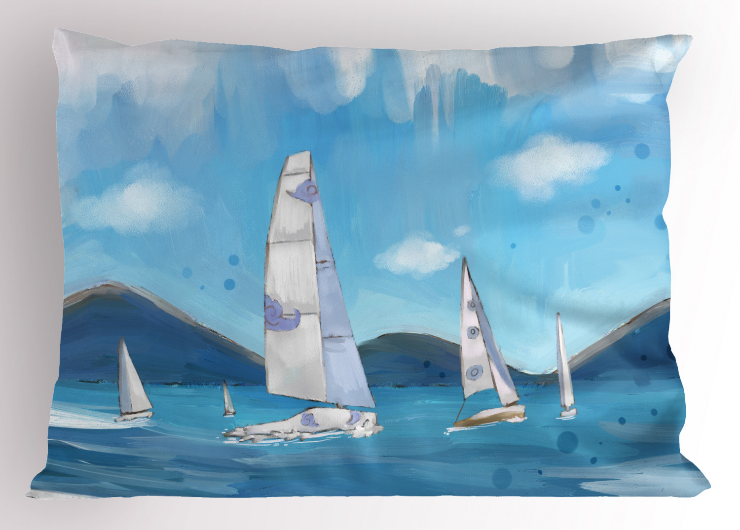 Sailboat Pillow Sham Decorative Pillowcase 3 Sizes for Bedroom Decor - Bild 35 von 46