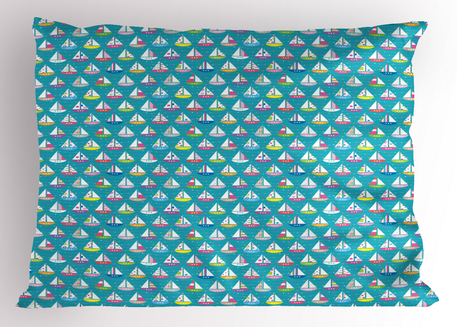 Sailboat Pillow Sham Decorative Pillowcase 3 Sizes for Bedroom Decor - Bild 7 von 46
