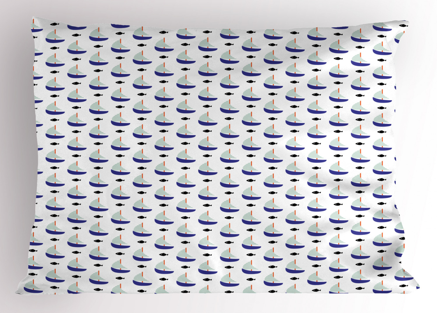 Sailboat Pillow Sham Decorative Pillowcase 3 Sizes for Bedroom Decor - Bild 11 von 46